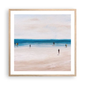 Affiche dans un chêne clair - Poster - Un besoin naturel - 60x60 cm