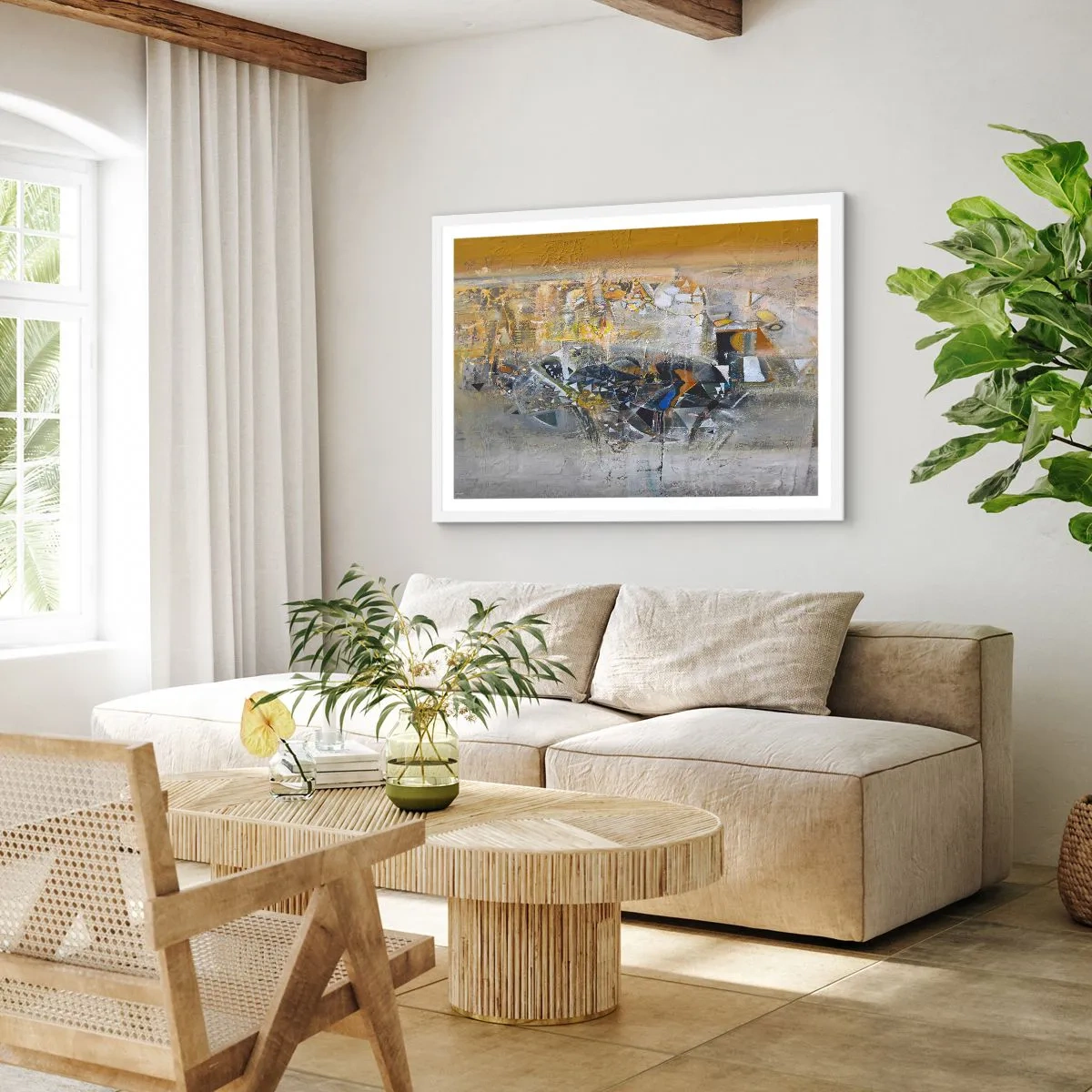 Affiche dans un cadre blanc - Poster - Tout se met en place - 40x30 cm