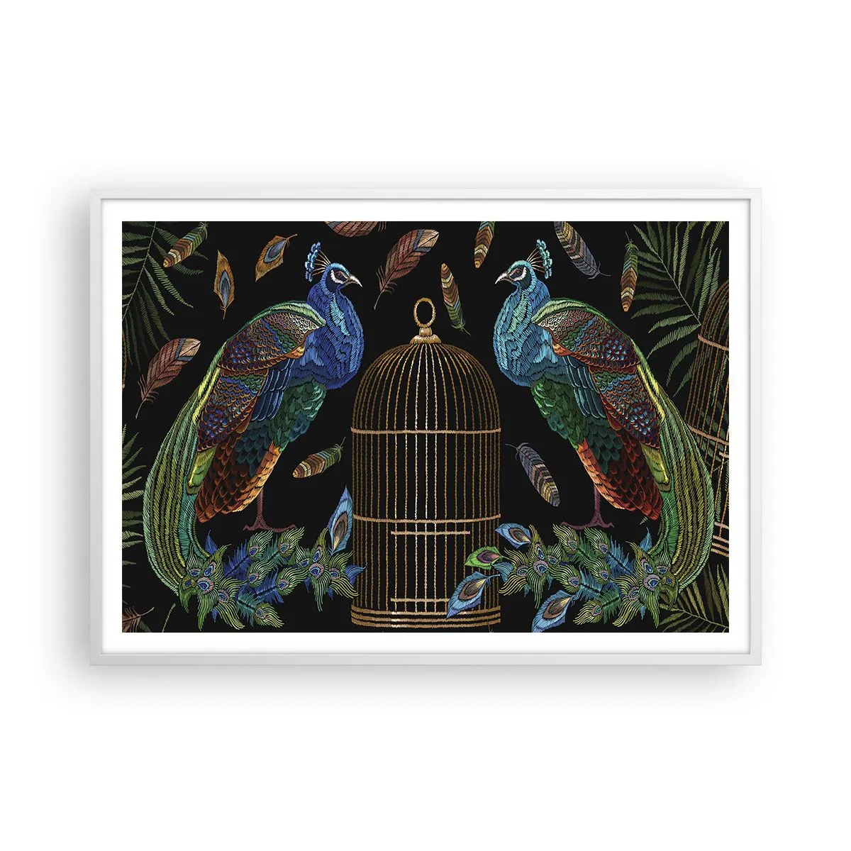 Affiche dans un cadre blanc - Poster - En robes royales - 100x70 cm