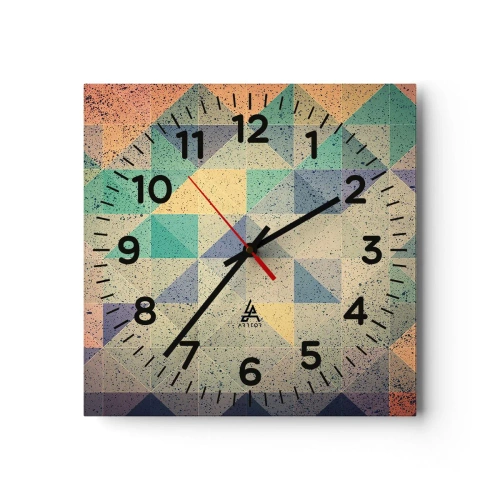 Horloge murale - Pendule murale - République des triangles - 30x30 cm