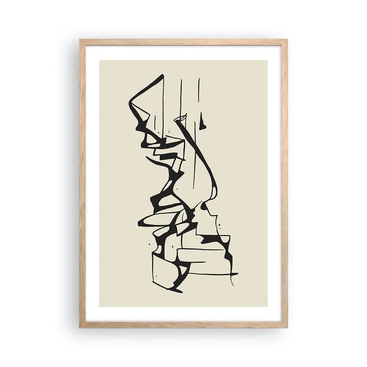 Affiche dans un chêne clair - Poster - Peut-être un paysage - 50x70 cm