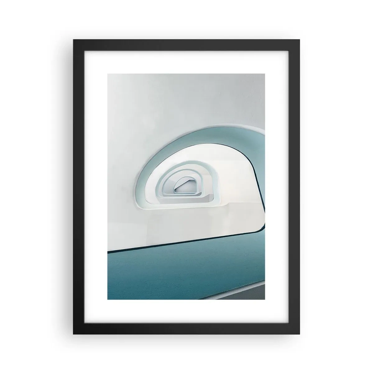 Affiche dans un cadre noir - Poster - Au profondeur du bleu - 30x40 cm