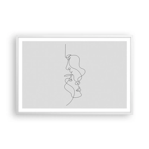 Affiche dans un cadre blanc - Poster - Chaleur de désir renaissant - 91x61 cm