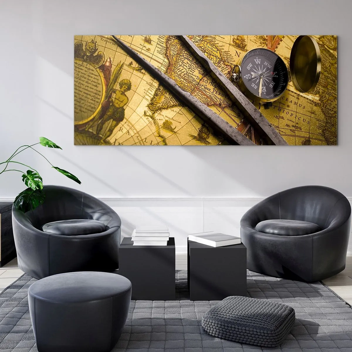 Impression sur verre - Image sur verre - Où sont ces trésors? - 100x40 cm