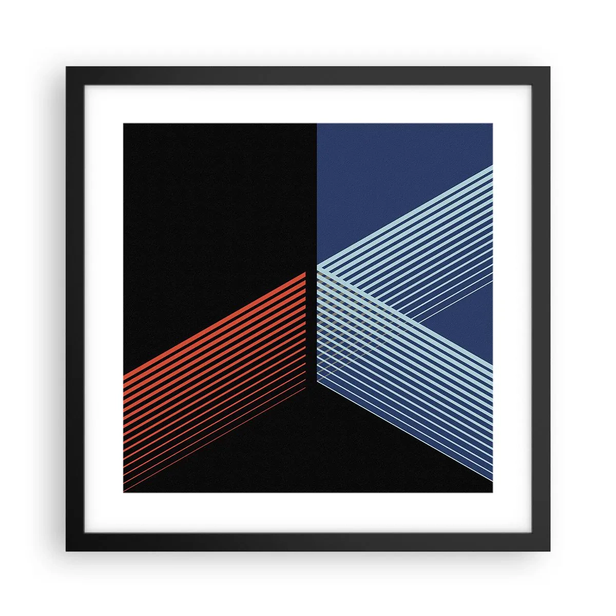 Affiche dans un cadre noir - Poster - Histoire simple - 40x40 cm