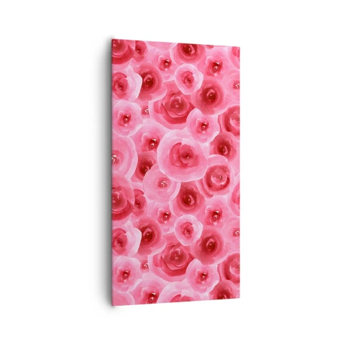 Impression sur toile - Image sur toile - Roses en-haut et en-bas - 65x120 cm