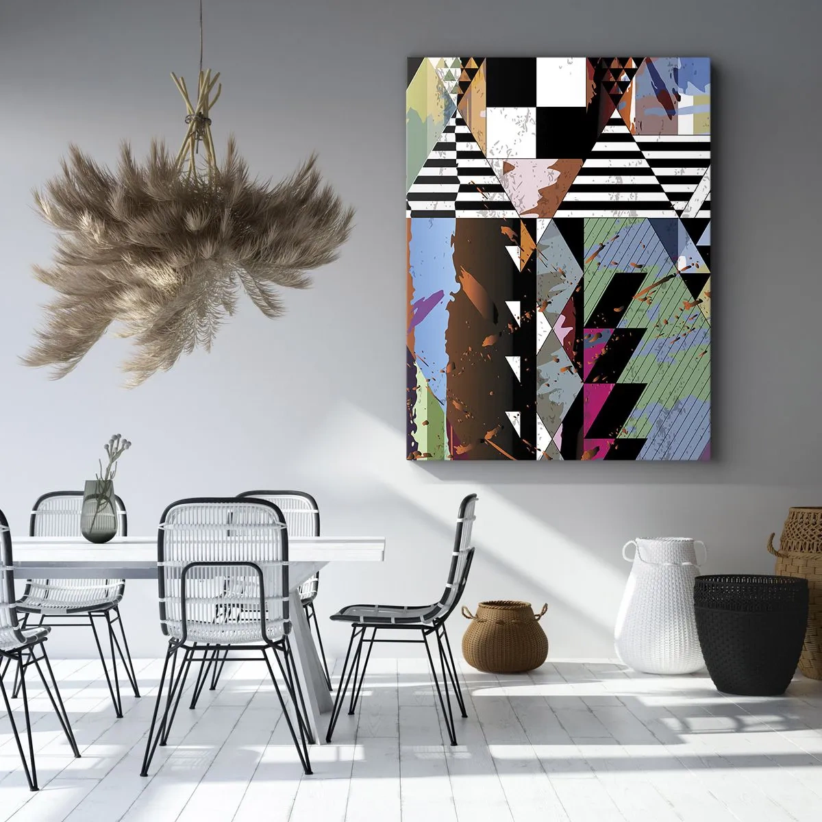 Impression sur toile - Image sur toile - Géométrique et organique - 65x120 cm