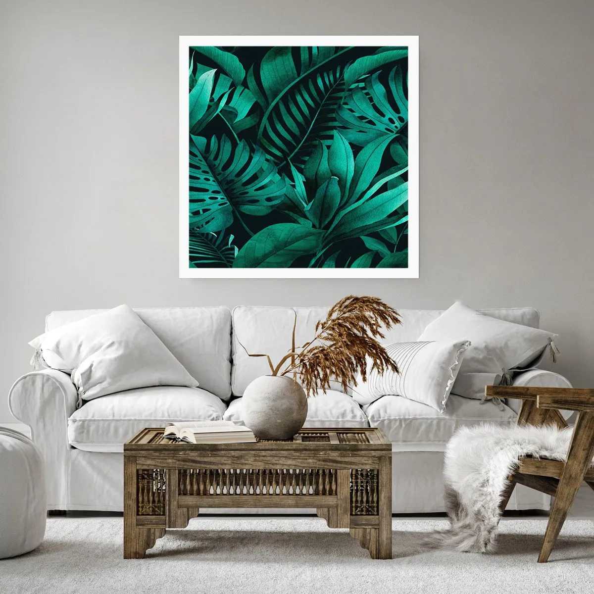 Affiche - Poster - Profondeur du vert tropical - 30x30 cm