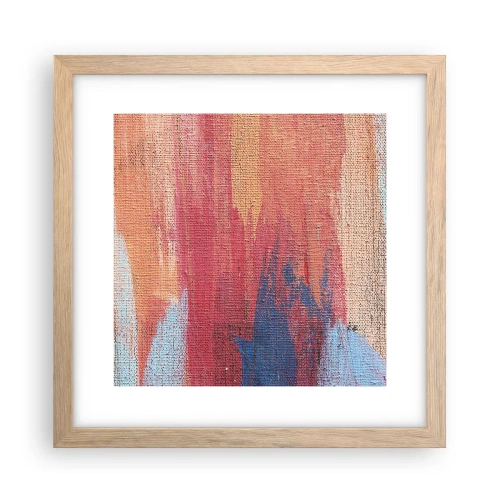 Affiche dans un chêne clair - Poster - Ecoulement de l'arc-en ciel - 30x30 cm