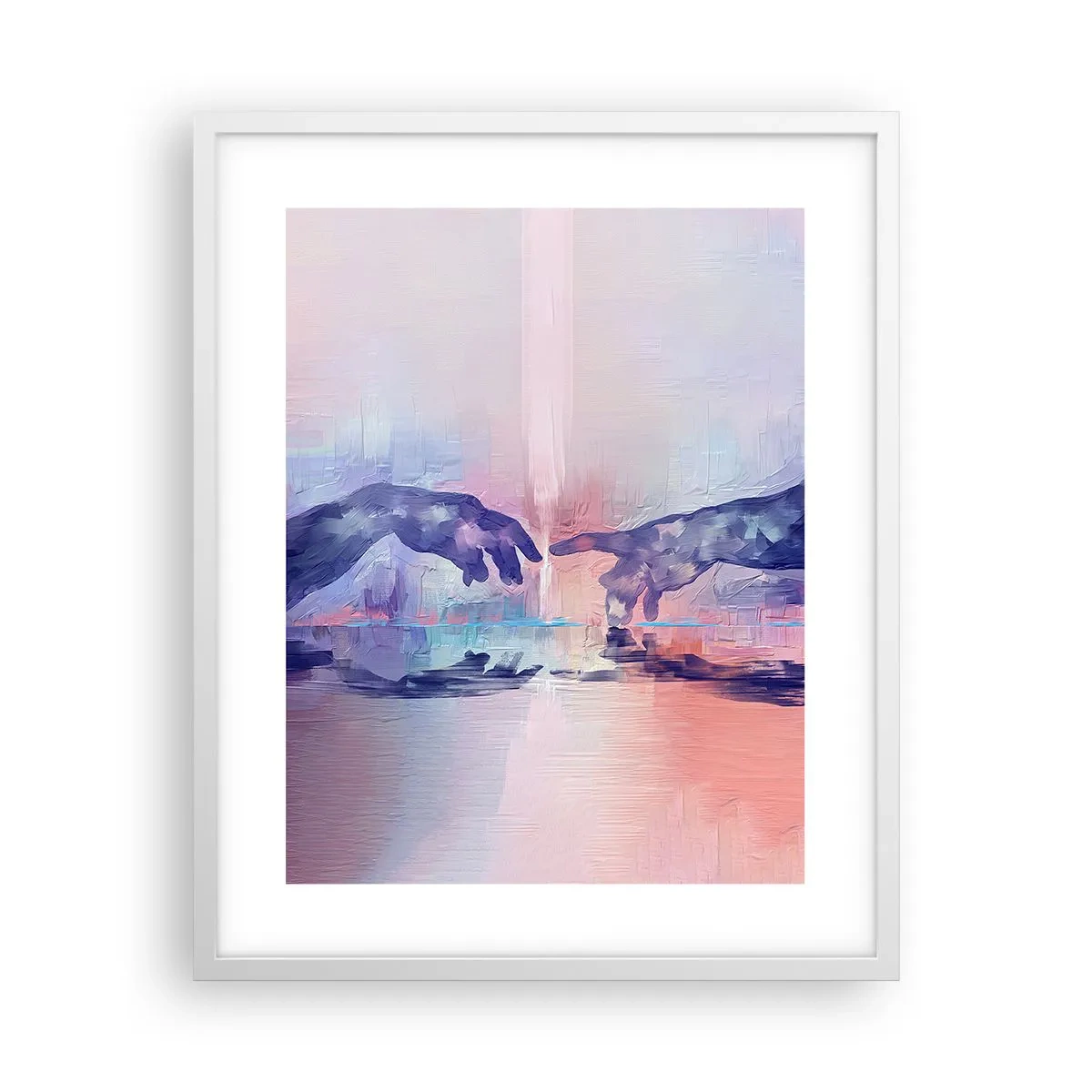 Affiche dans un cadre blanc - Poster - Divine étincelle de vie - 40x50 cm