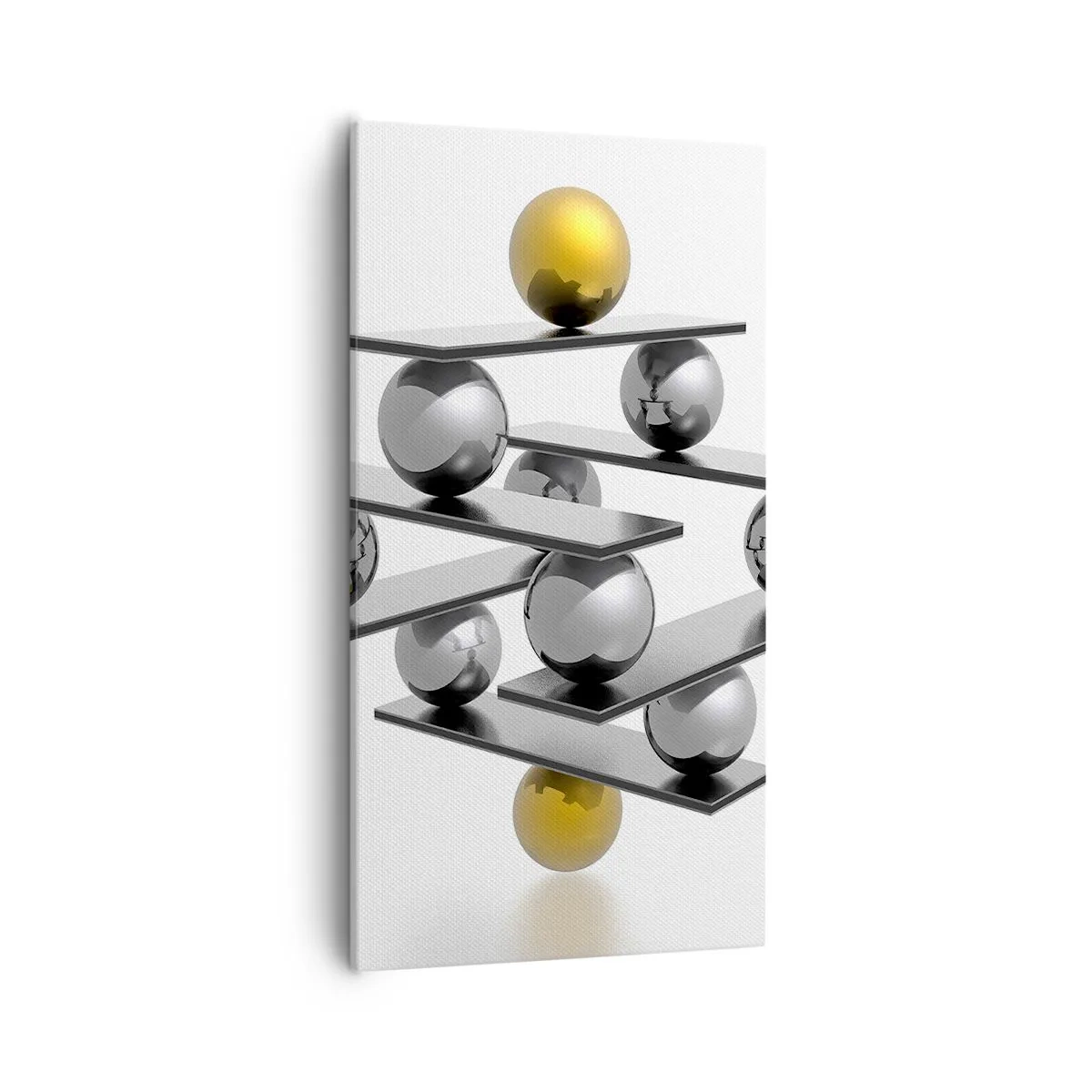 Impression sur toile - Image sur toile - Balance d'or et d'argent - 55x100 cm