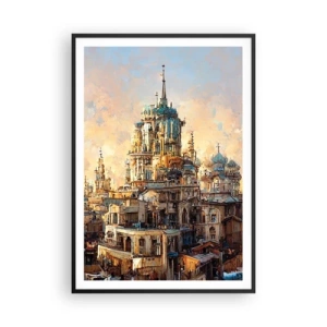 Affiche dans un cadre noir - Poster - Ville des villes - 70x100 cm