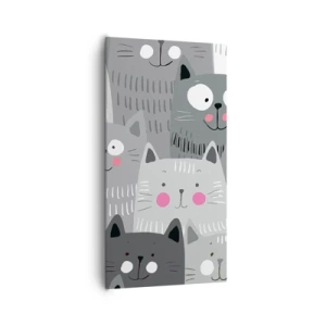 Impression sur toile - Image sur toile - Le monde des chats - 65x120 cm