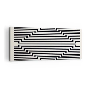 Impression sur toile - Image sur toile - Illusion géométrique - 100x40 cm