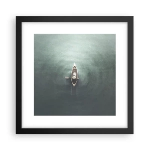 Affiche dans un cadre noir - Poster - À travers le lac de la lune - 30x30 cm