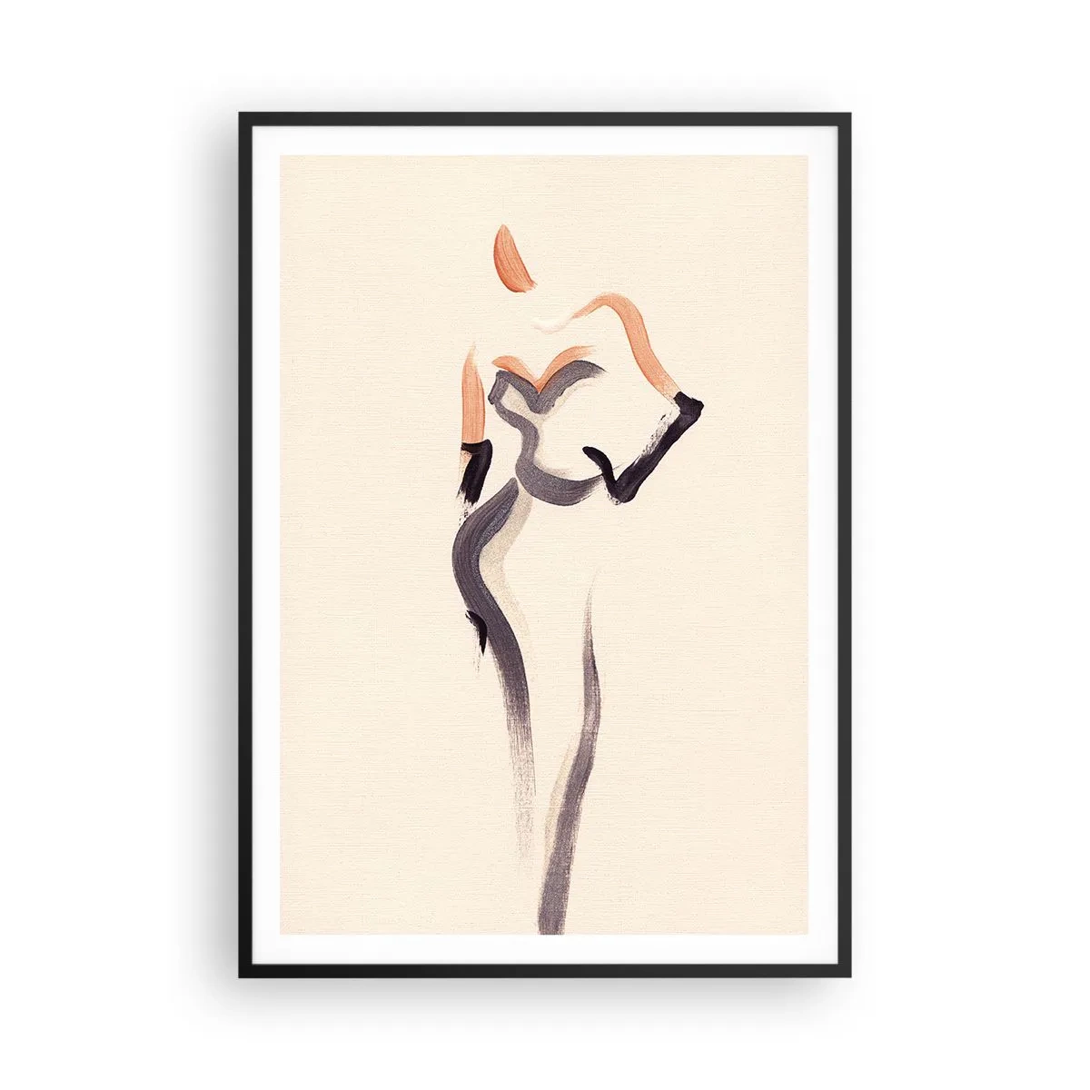 Affiche dans un cadre noir - Poster - Des années d'or d'Hollywood - 70x100 cm