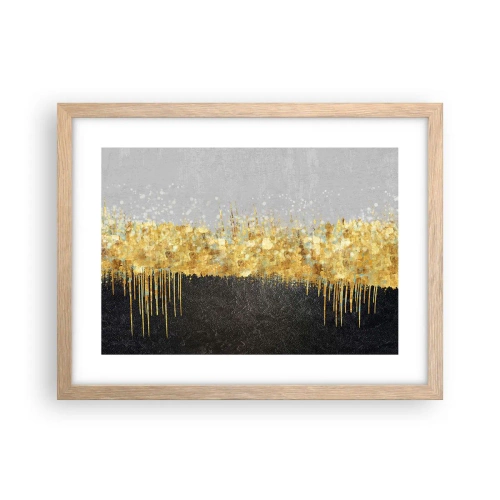 Affiche dans un chêne clair - Poster - Vers l'intérieur et vers le haut - 40x30 cm