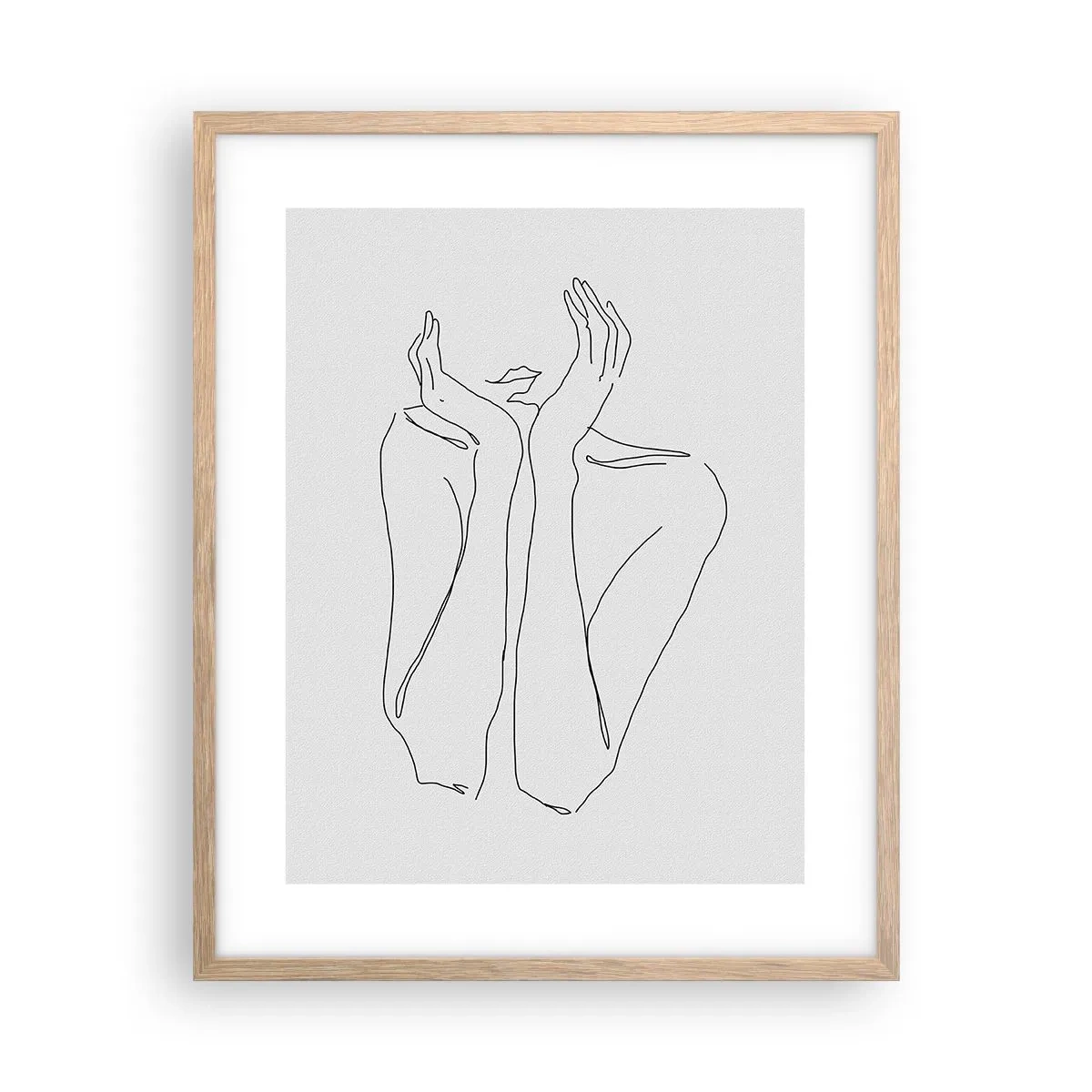 Affiche dans un chêne clair - Poster - De quoi rêvent les femmes - 40x50 cm