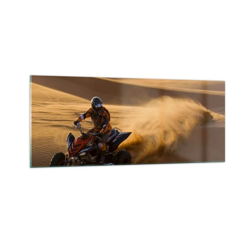 Impression sur verre - Image sur verre - Sur les vagues de sable - 100x40 cm