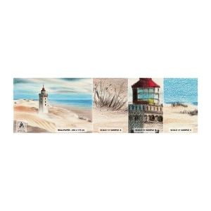 Échantillon de Papier Peint Autocollant Deluxe Sticker - Toujours regarder la mer - Phare, Plage, Mer - 100x30 cm