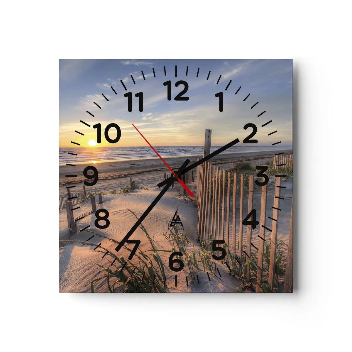 Horloge murale - Pendule murale - Ombre et brillance du vent - 30x30 cm