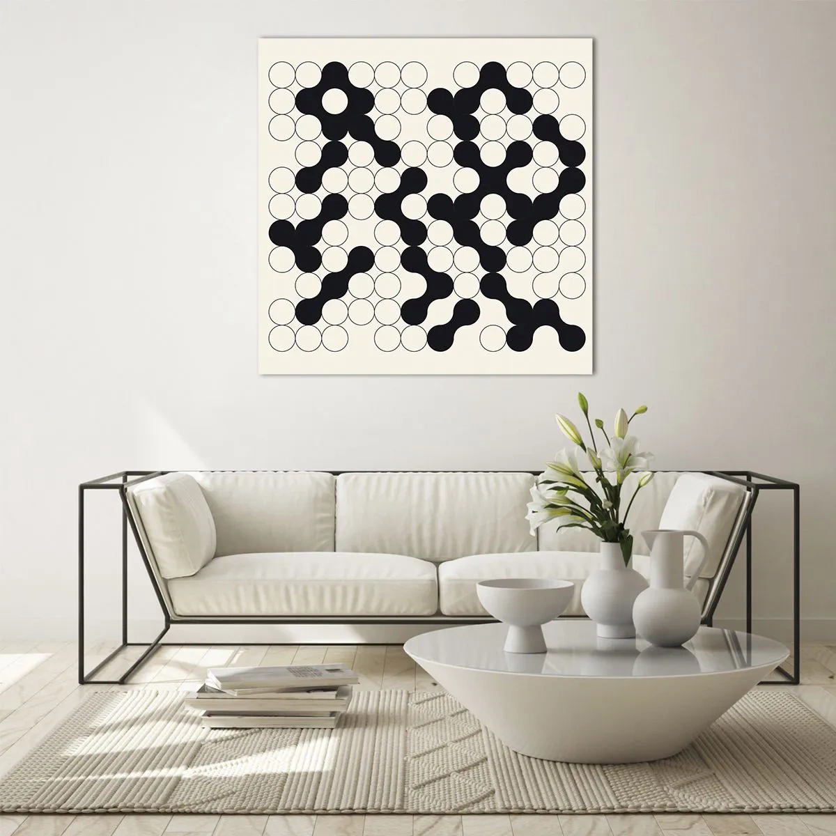 Impression sur verre - Image sur verre - Jeu chinois – variation - 40x40 cm