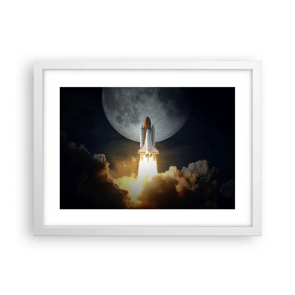 Affiche dans un cadre blanc - Poster - Le début d'une aventure surnaturelle - 40x30 cm