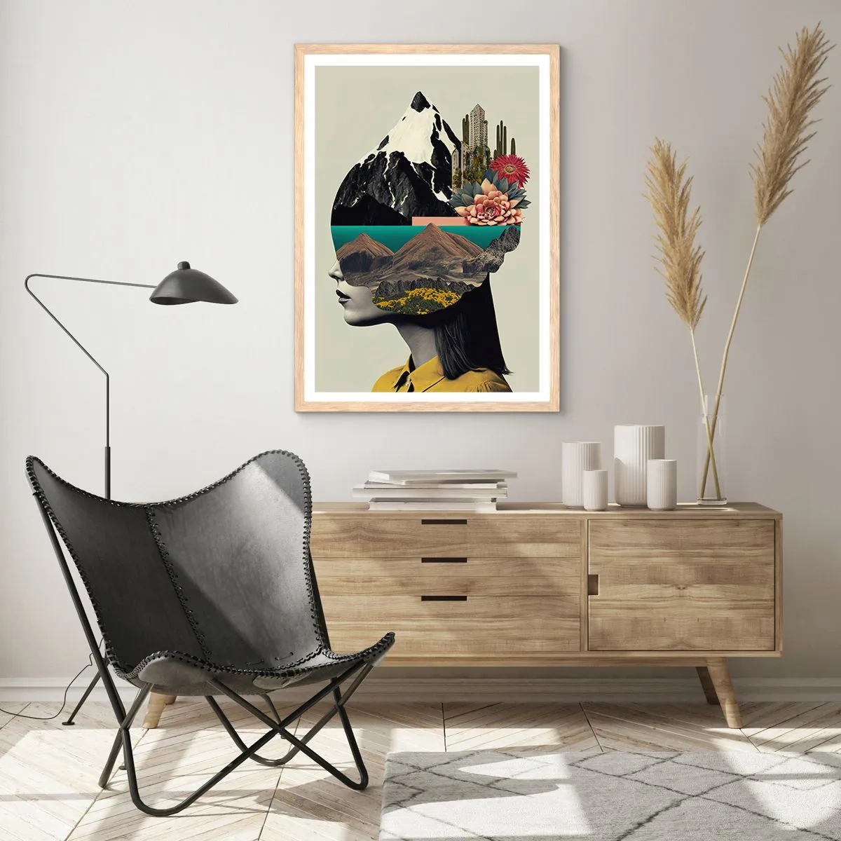 Affiche dans un chêne clair - Poster - La femme – toujours un mystère - 70x100 cm