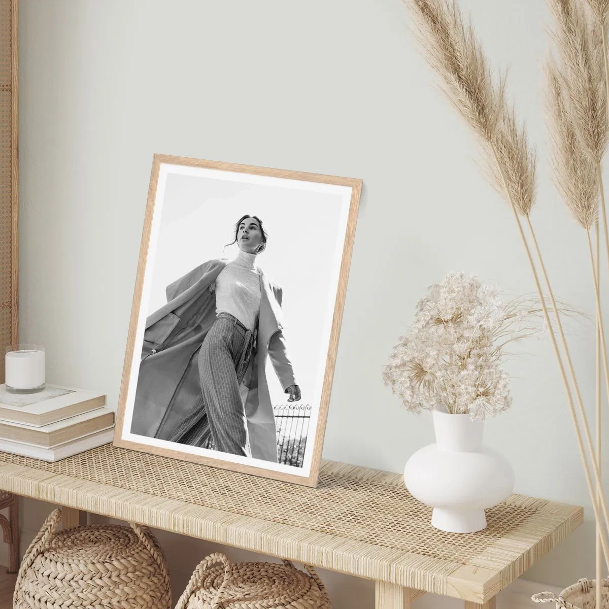 Affiche dans un chêne clair - Poster - Tu viens avec moi? - 61x91 cm