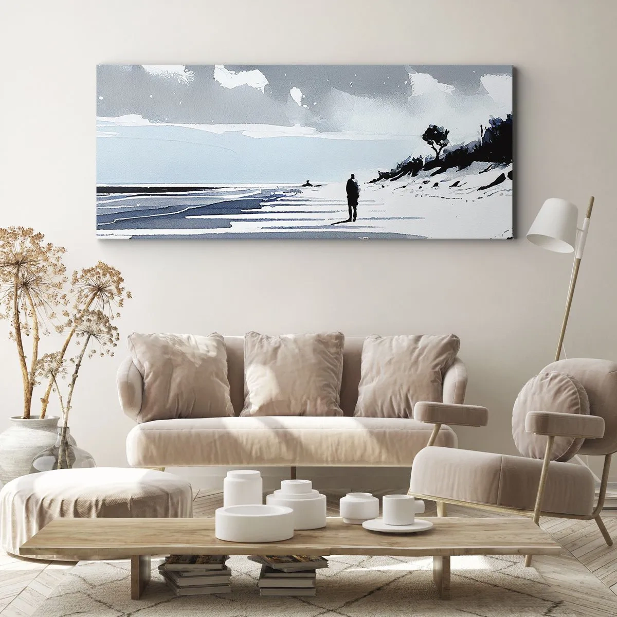 Impression sur toile - Image sur toile - Seul à seul - 90x30 cm