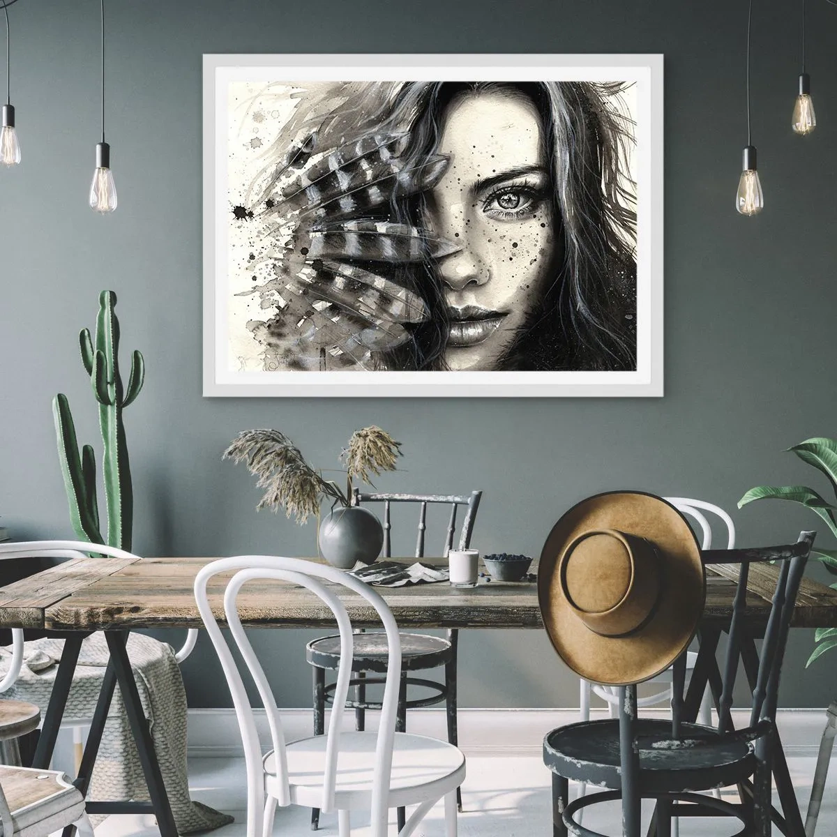 Affiche dans un cadre blanc - Poster - Beauté sauvage - 70x50 cm