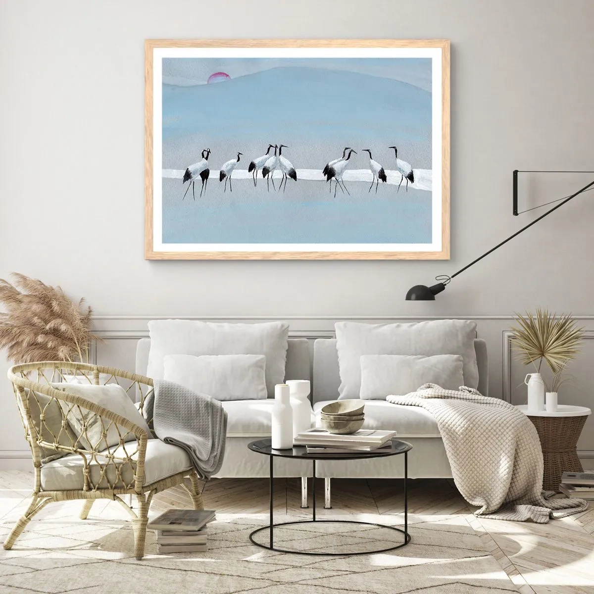 Affiche dans un chêne clair - Poster - Après une chaude journée - 50x40 cm