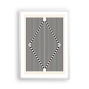 Affiche dans un cadre blanc - Poster - Illusion géométrique - 50x70 cm