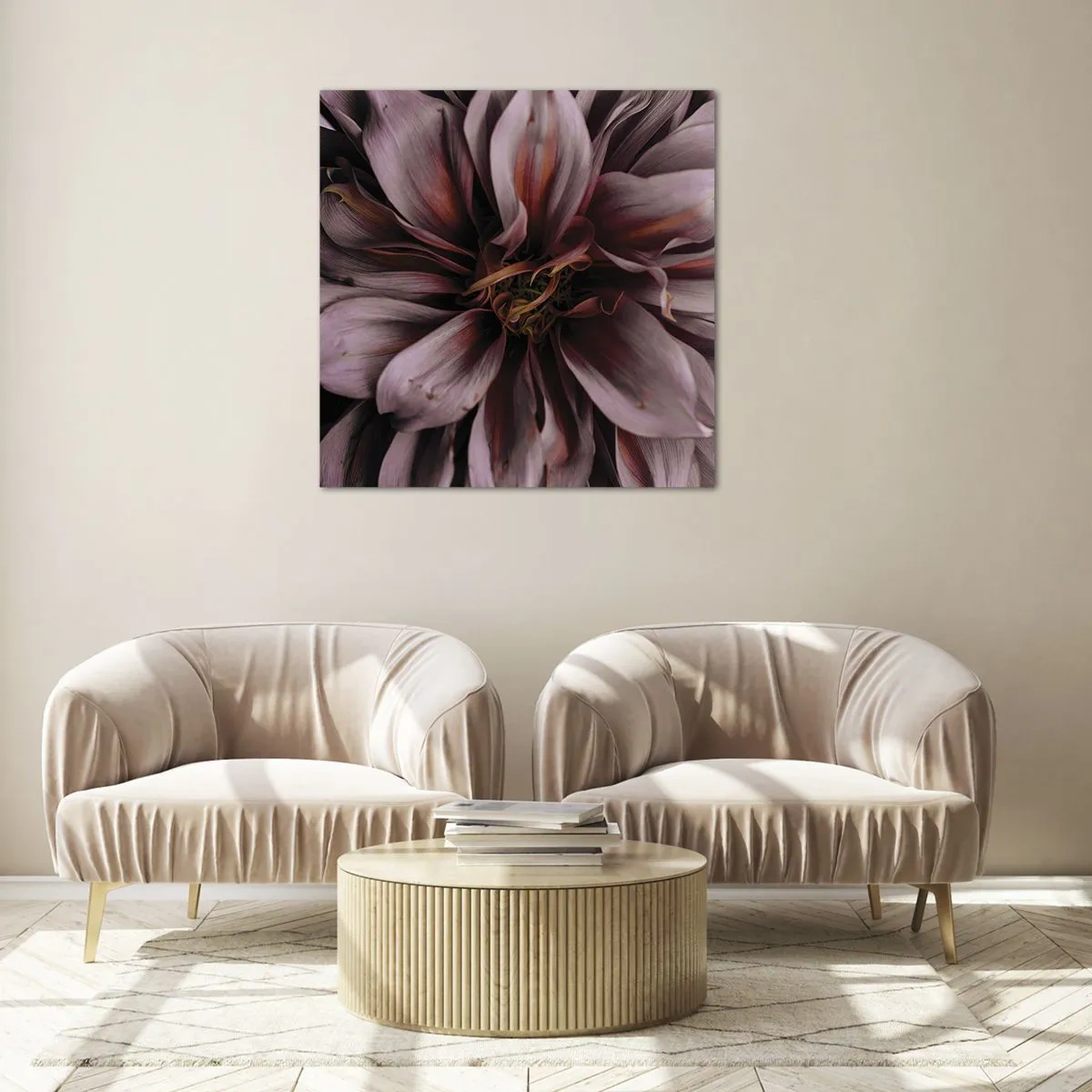 Impression sur verre - Image sur verre - Un coeur fleuri - 30x30 cm