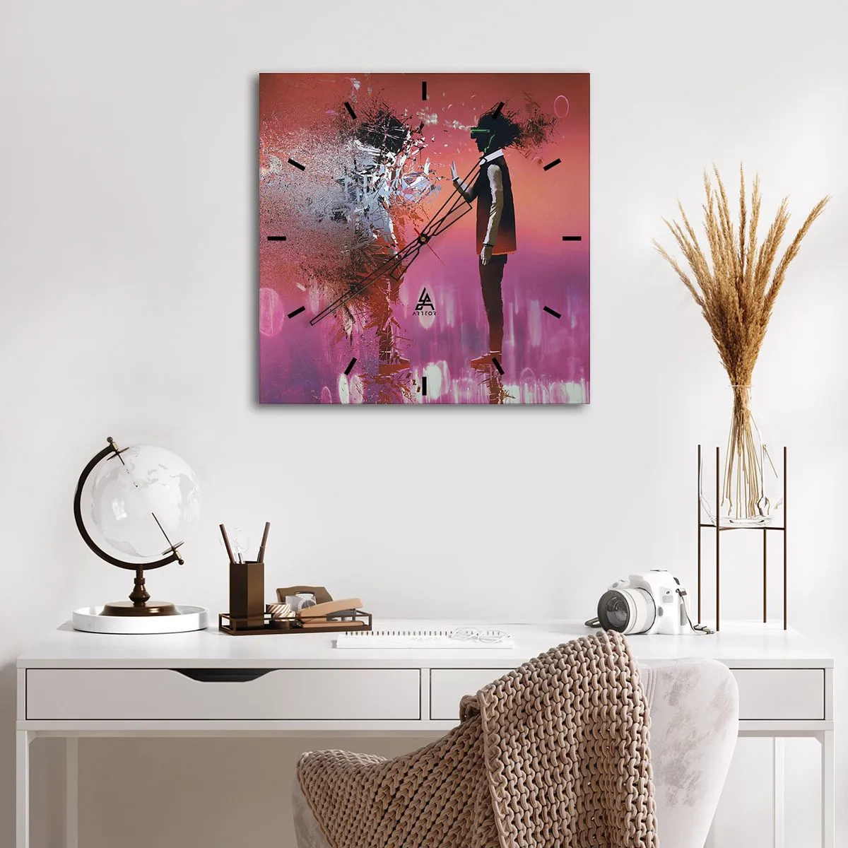 Horloge murale - Pendule murale - Pouvez-vous regarder à l'intérieur de vous-même ? - 40x40 cm