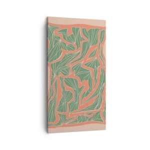 Impression sur toile - Image sur toile - La lutte entre le corail et la verdure - 45x80 cm