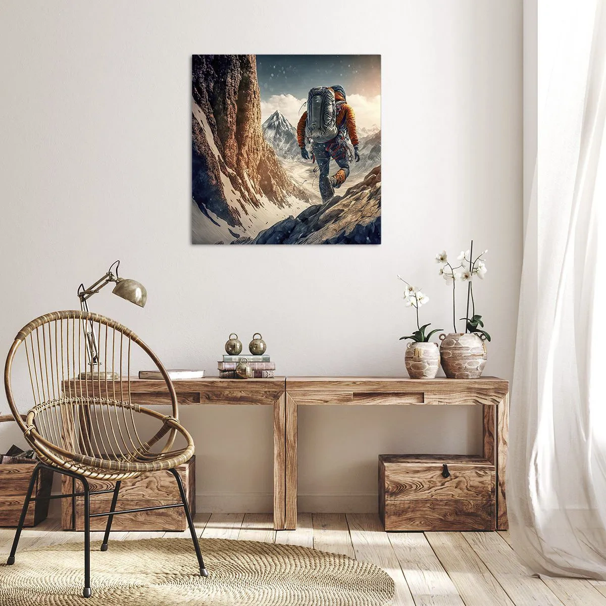 Impression sur toile - Image sur toile - Guerrier solitaire - 70x70 cm