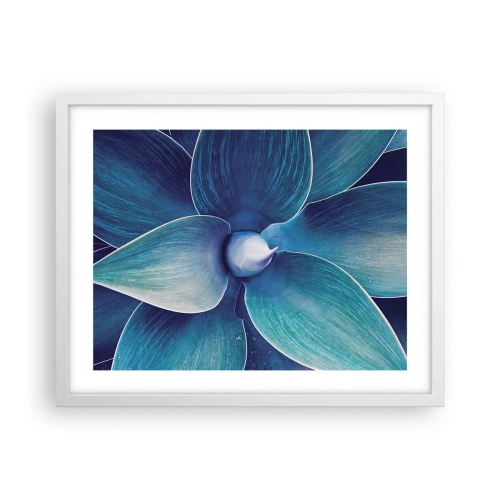 Affiche dans un cadre blanc - Poster - Le bleu du ciel - 50x40 cm