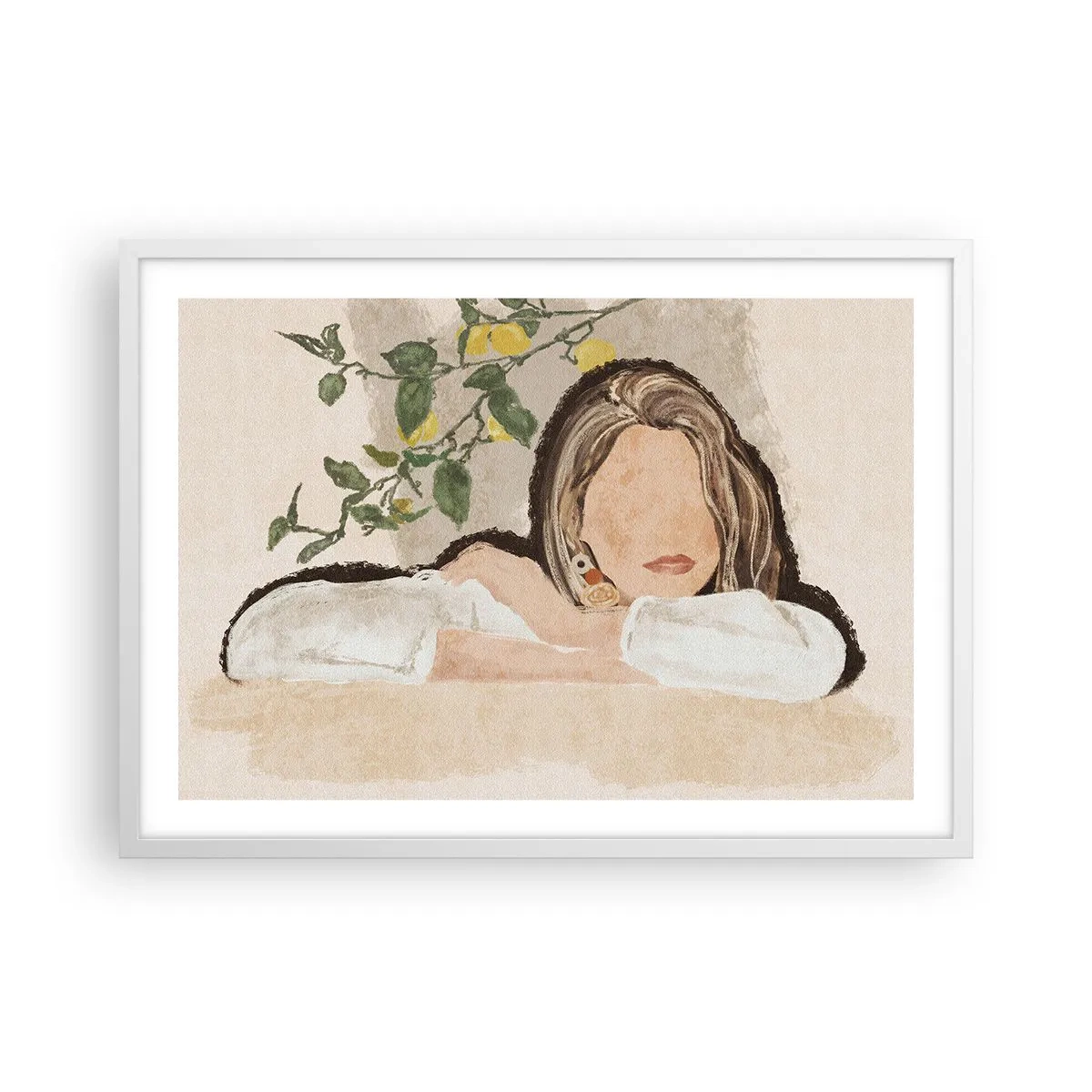 Affiche dans un cadre blanc - Poster - La beauté du sud - 70x50 cm