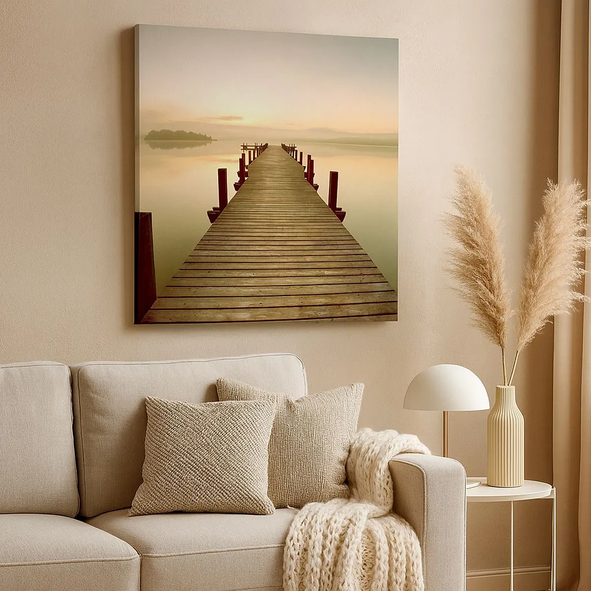 Impression sur toile - Image sur toile - L'aube, les premières lueurs, le jour - 30x30 cm