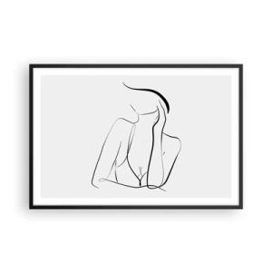 Affiche dans un cadre noir - Poster - Sur les vague d'un rêve - 91x61 cm