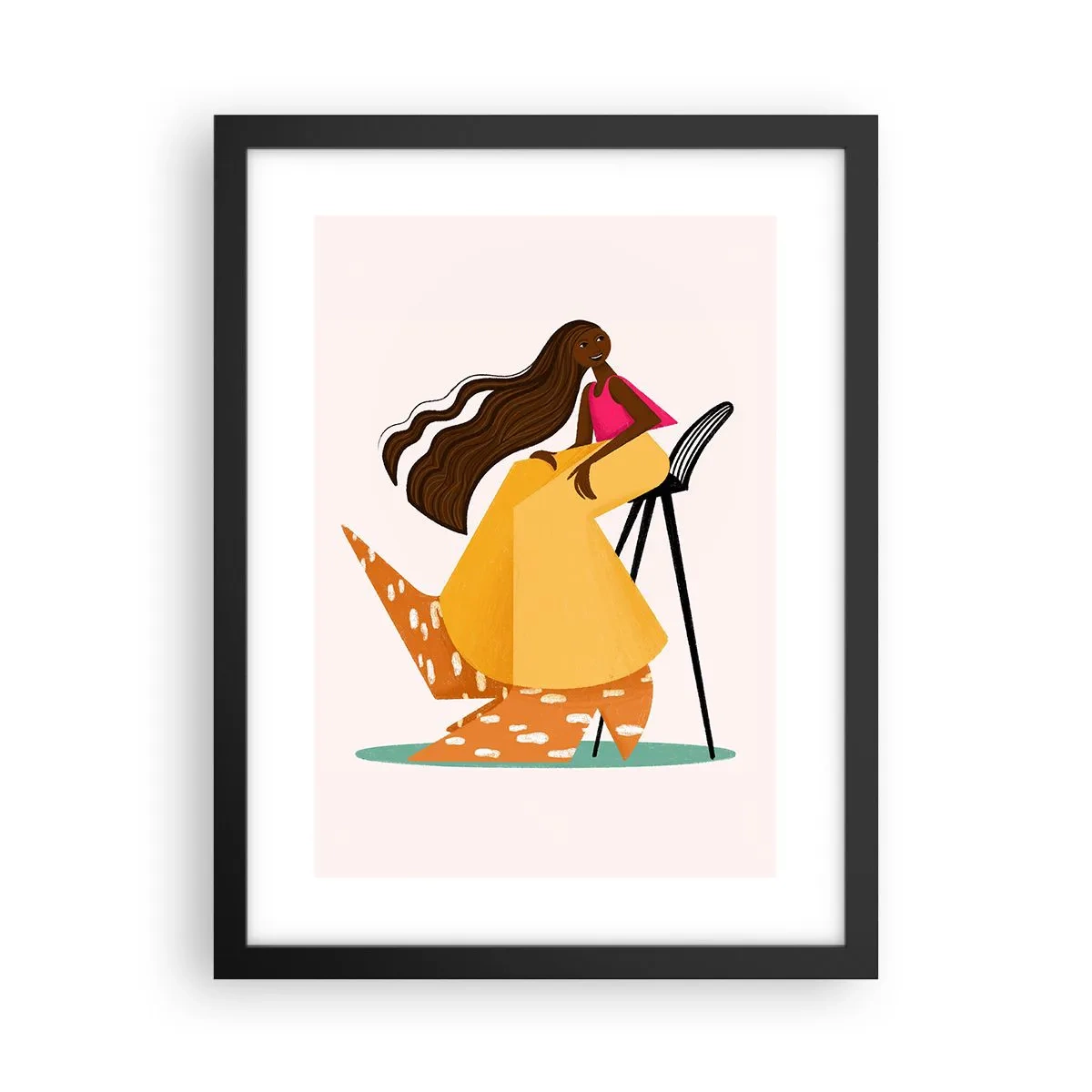 Affiche dans un cadre noir - Poster - La mode est aussi amusante - 30x40 cm