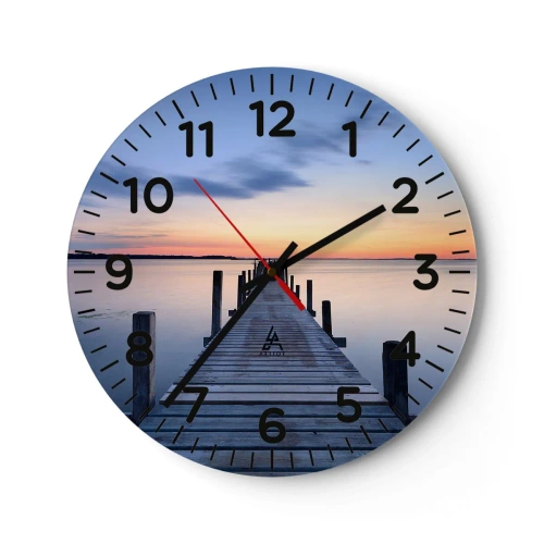 Horloge murale - Pendule murale - Le calme d'un crépuscule serein - 30x30 cm