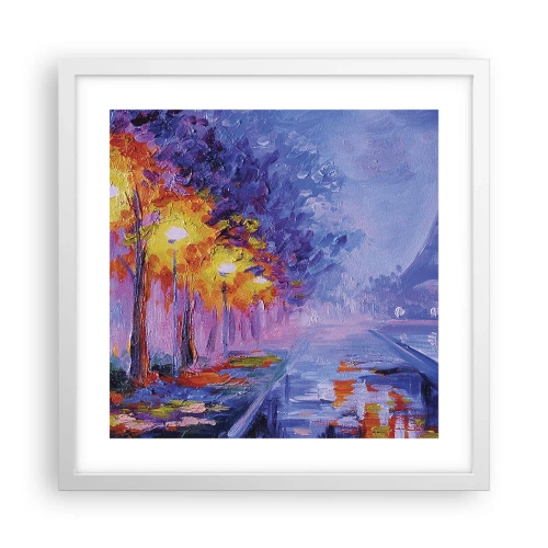 Affiche dans un cadre blanc - Poster - Une ballade idéale - 40x40 cm