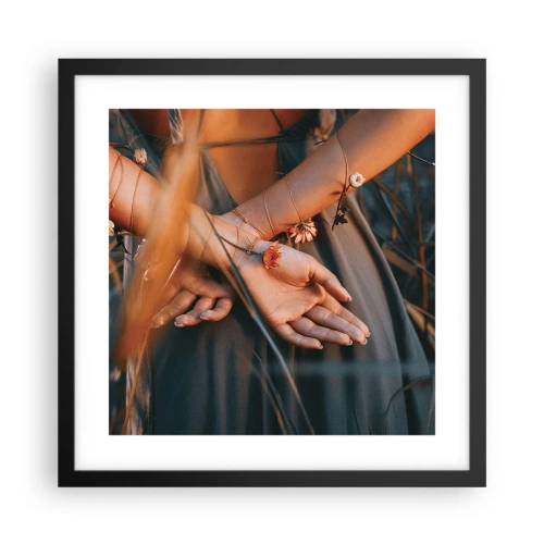 Affiche dans un cadre noir - Poster - Liée à la nature - 40x40 cm
