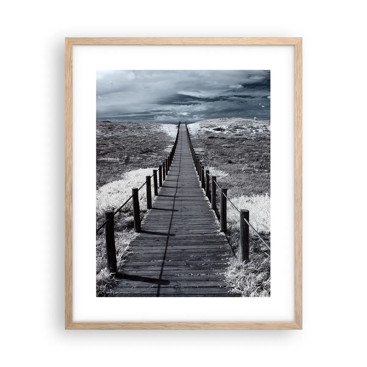 Affiche dans un chêne clair - Poster - Jusqu'au rivage - 40x50 cm