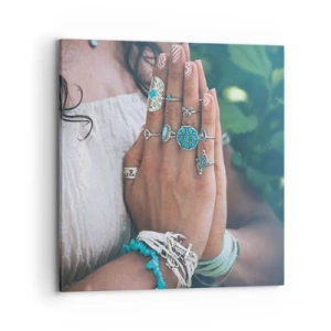 Impression sur toile - Image sur toile - Bienvenue au centre du bien-être - 70x70 cm