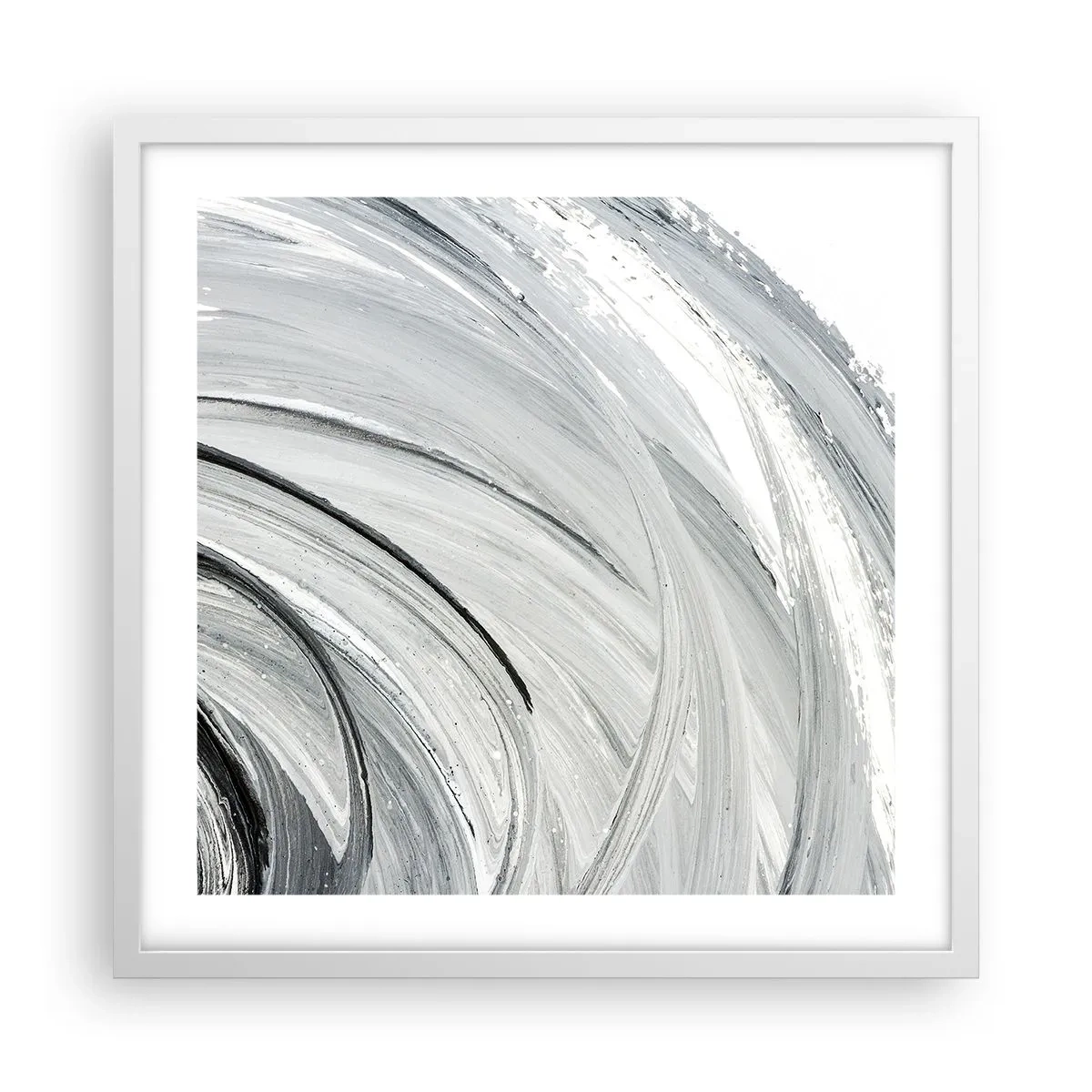 Affiche dans un cadre blanc - Poster - Composition orbitale - 50x50 cm