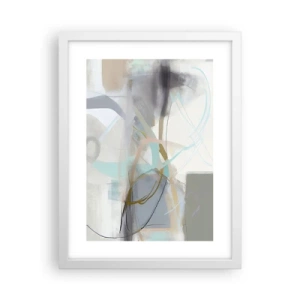 Affiche dans un cadre blanc - Poster - Abstraction brumeuse - 30x40 cm