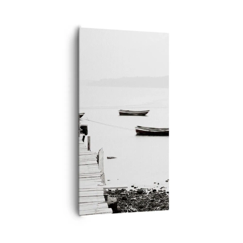 Impression sur toile - Image sur toile - Calme et propre au bord de l'eau - 65x120 cm